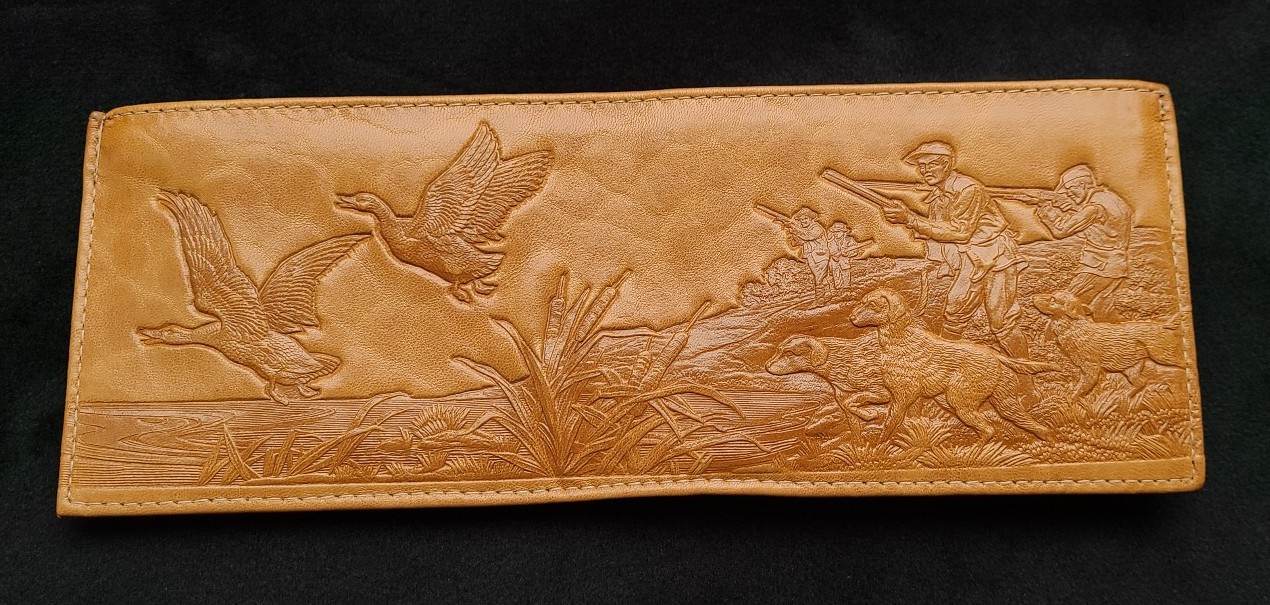 Vintage tooled leather wallet