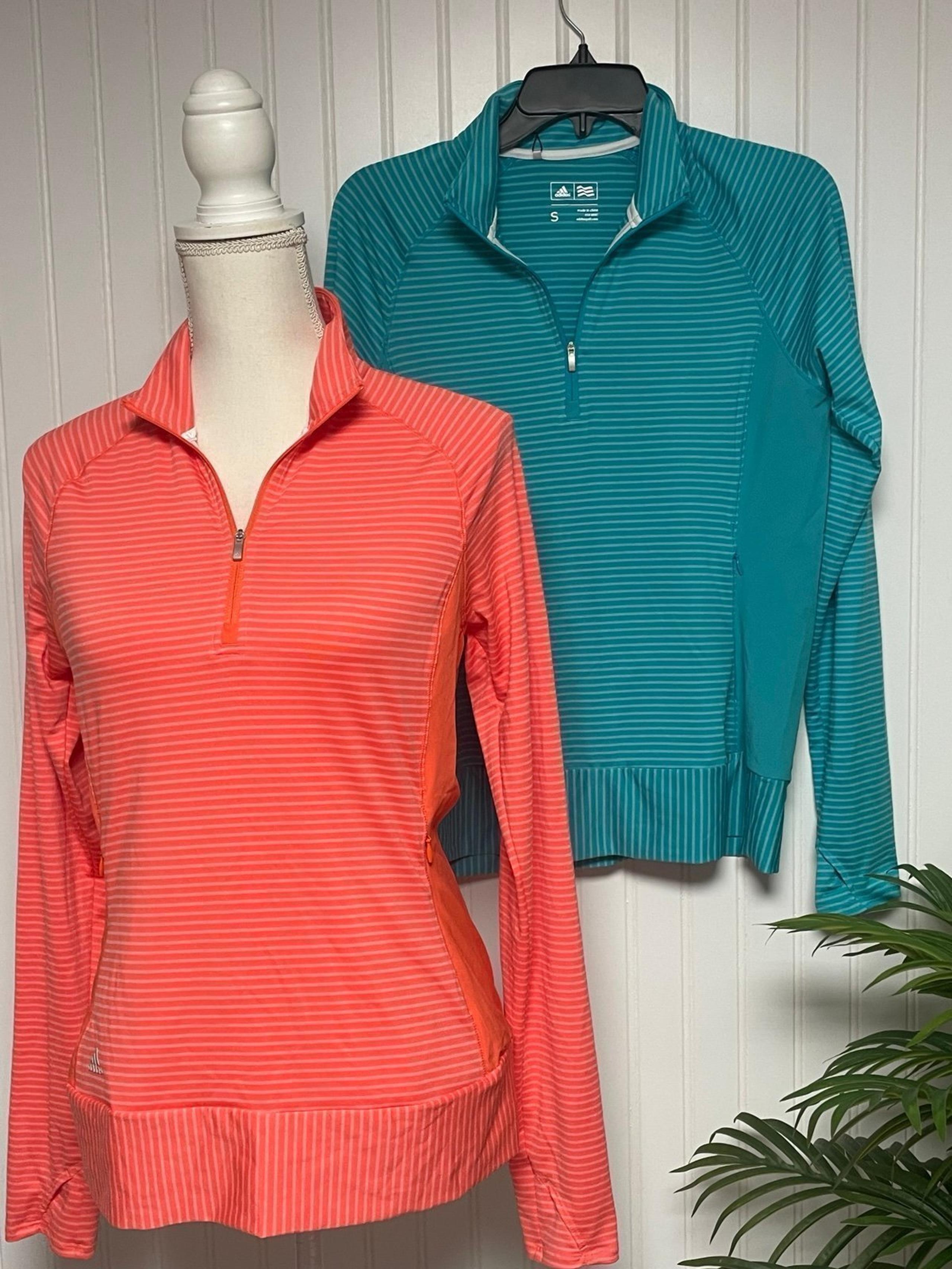 Adidas Golf Stripe  Performance Half Zip Pullover Bundle Womens Small