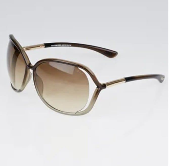 Tom Ford Brown Frame Raquel Gradient Tint Sunglasses TF76 38F