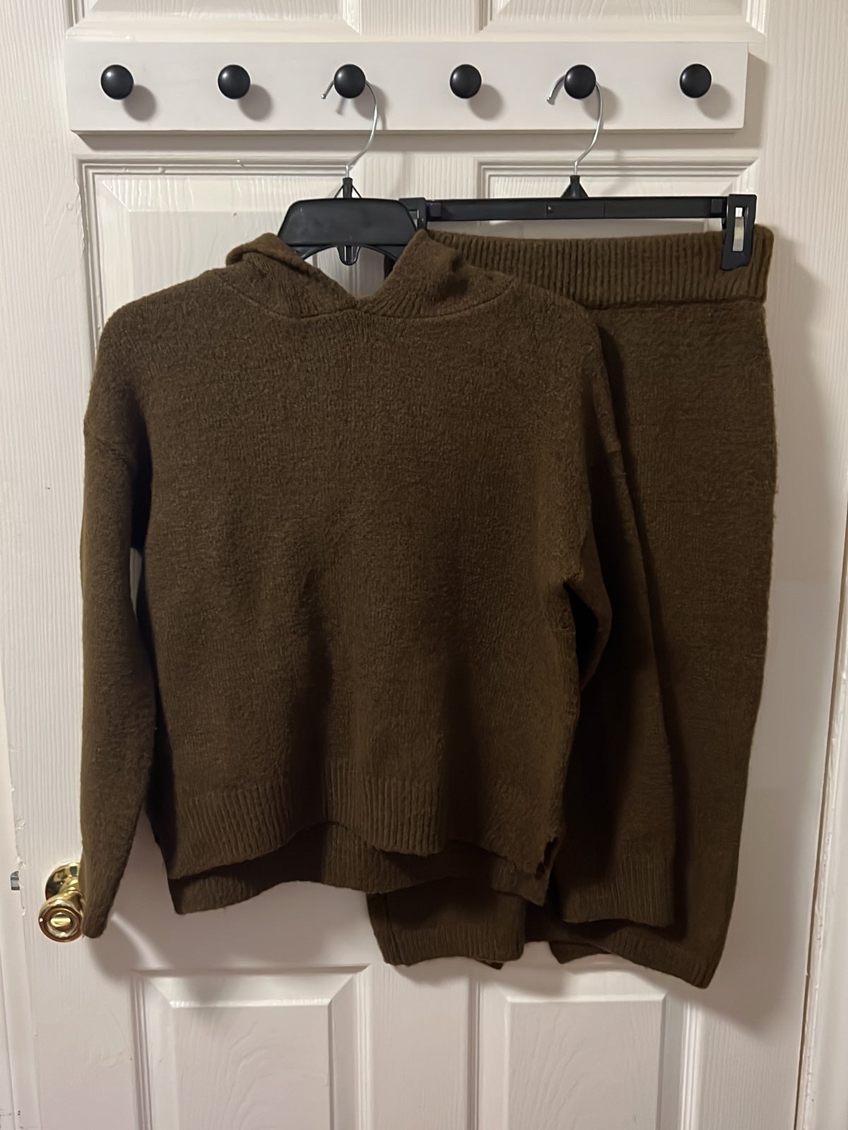 VISIT - Hoodie Sweater Matching Set - Olive - Size Small