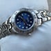 Citizen Ladies Wristwatch Date Calendar Analog Quartz Watch Silver Tone Blue Fa