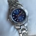 Citizen Ladies Wristwatch Date Calendar Analog Quartz Watch Silver Tone Blue Fa