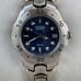 Citizen Ladies Wristwatch Date Calendar Analog Quartz Watch Silver Tone Blue Fa