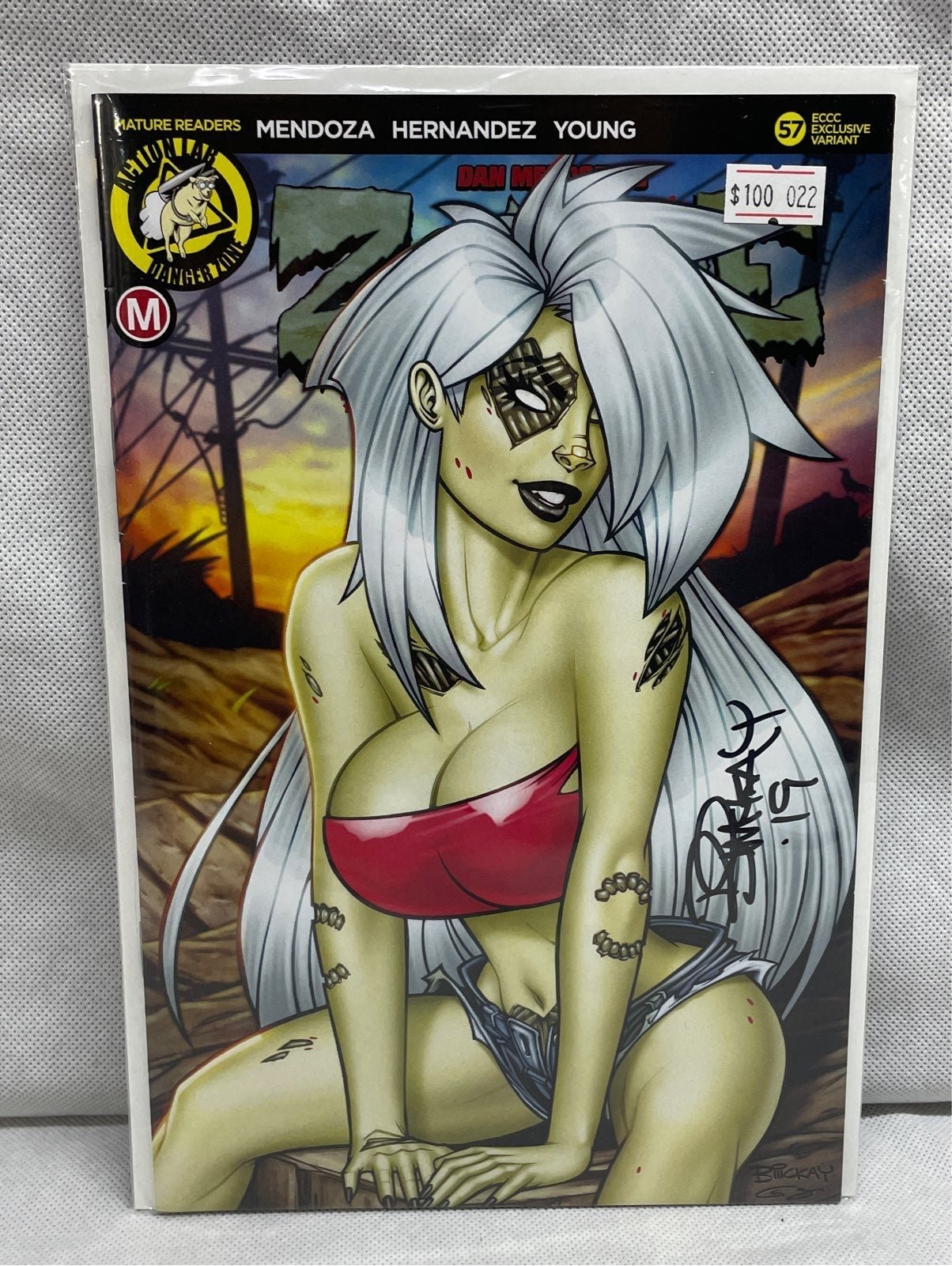 NM Action Lab Zombie Tramp 57 ECCC EXCLUSIVE SIGNED BILL MCKAY COA