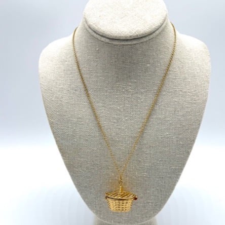 Kate Spade New York Picnic Basket Locket Necklace~Vintage