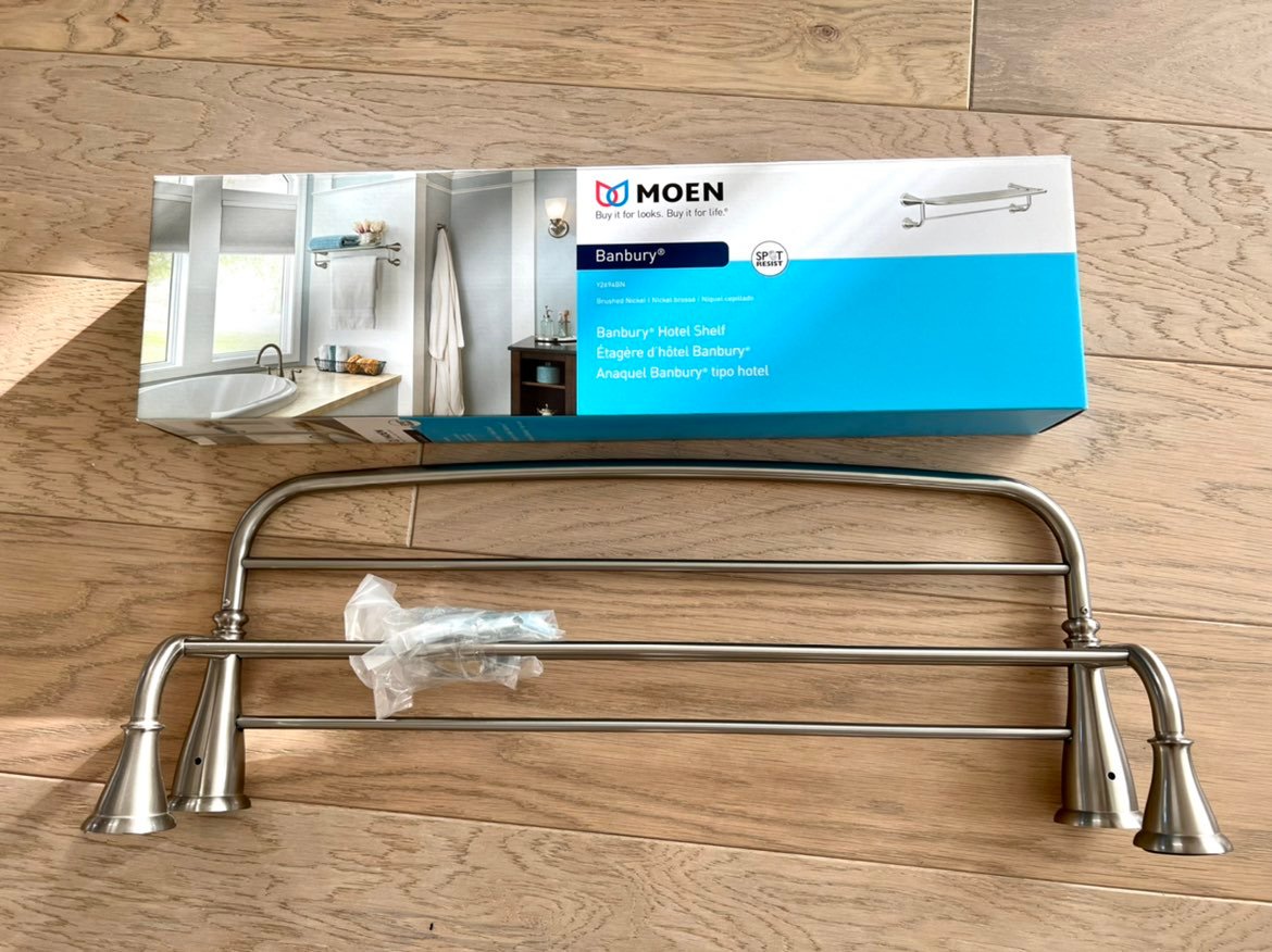 MOEN Banbury Zinc Hotel-Style Bathroom Shelf