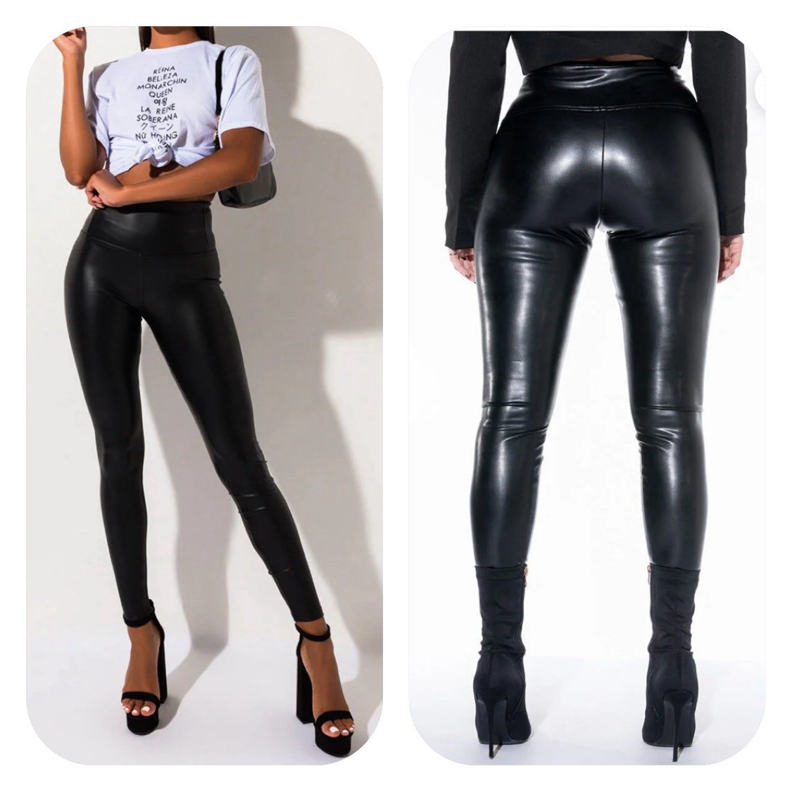 Akira S black Slim Thicc faux leather leggings