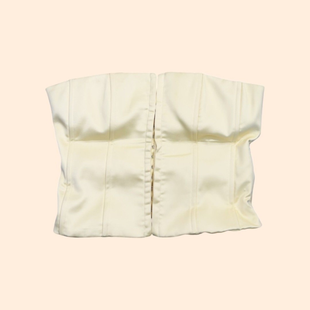 Guizio Satin Lace Up Corset Top