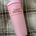NEW Owala SmoothSip Slider Insulated Coffee Tumbler 20 oz Pink Pucker Up
