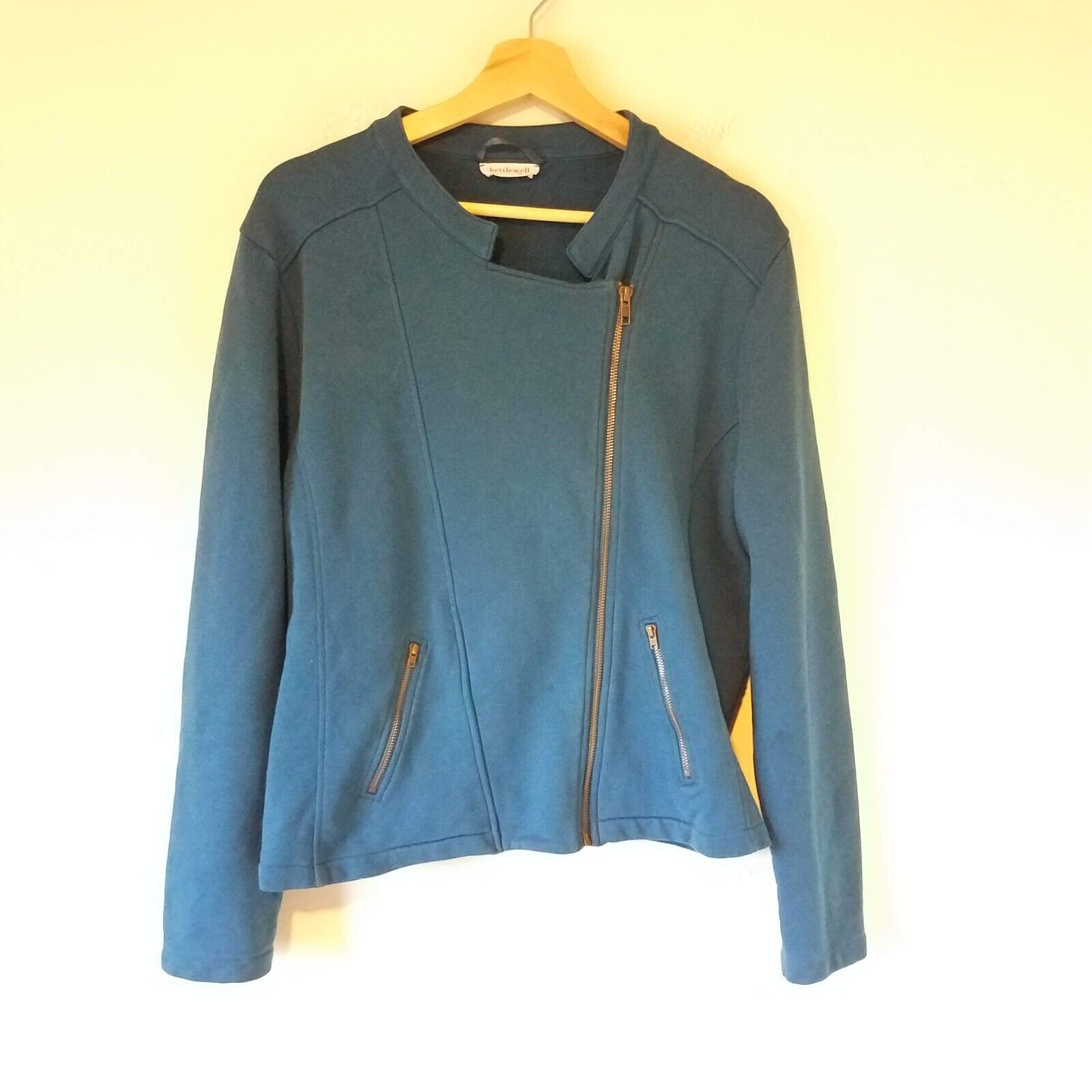 Kettlewell Women's Jacket 100% Cotton Motorcycle Jacket LL Neptune Blue Gold