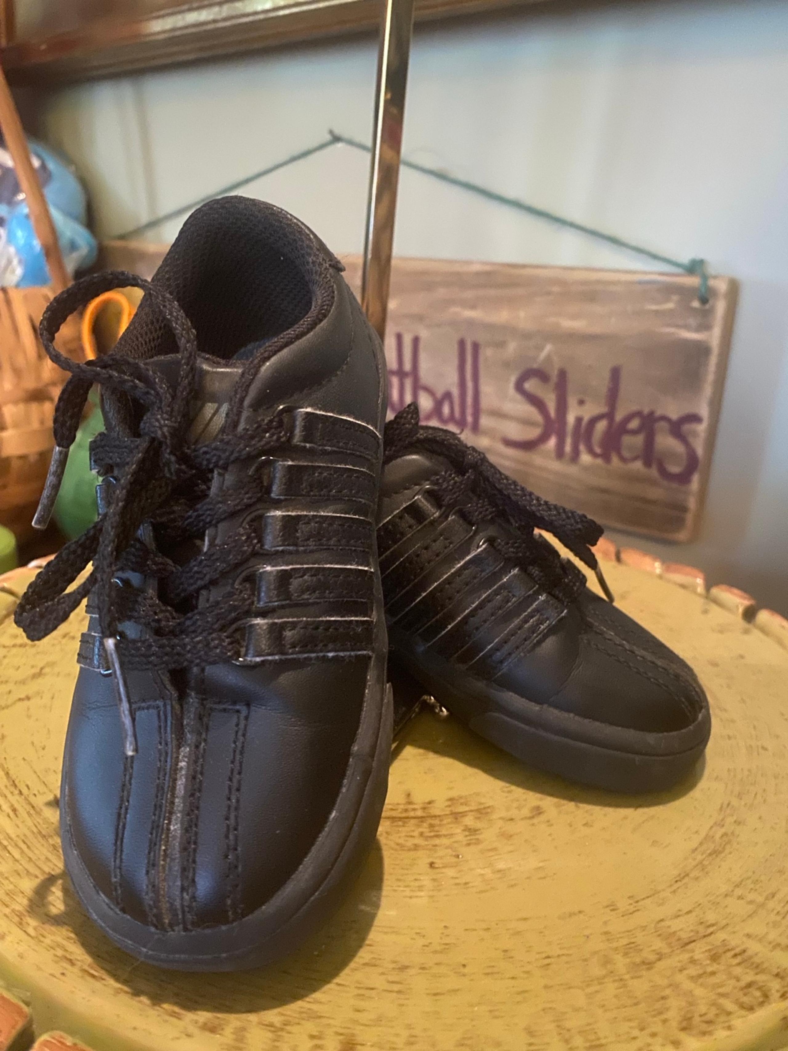 K Swiss Triple Black Leather Toddler Sz 8 Sneakers Shoes