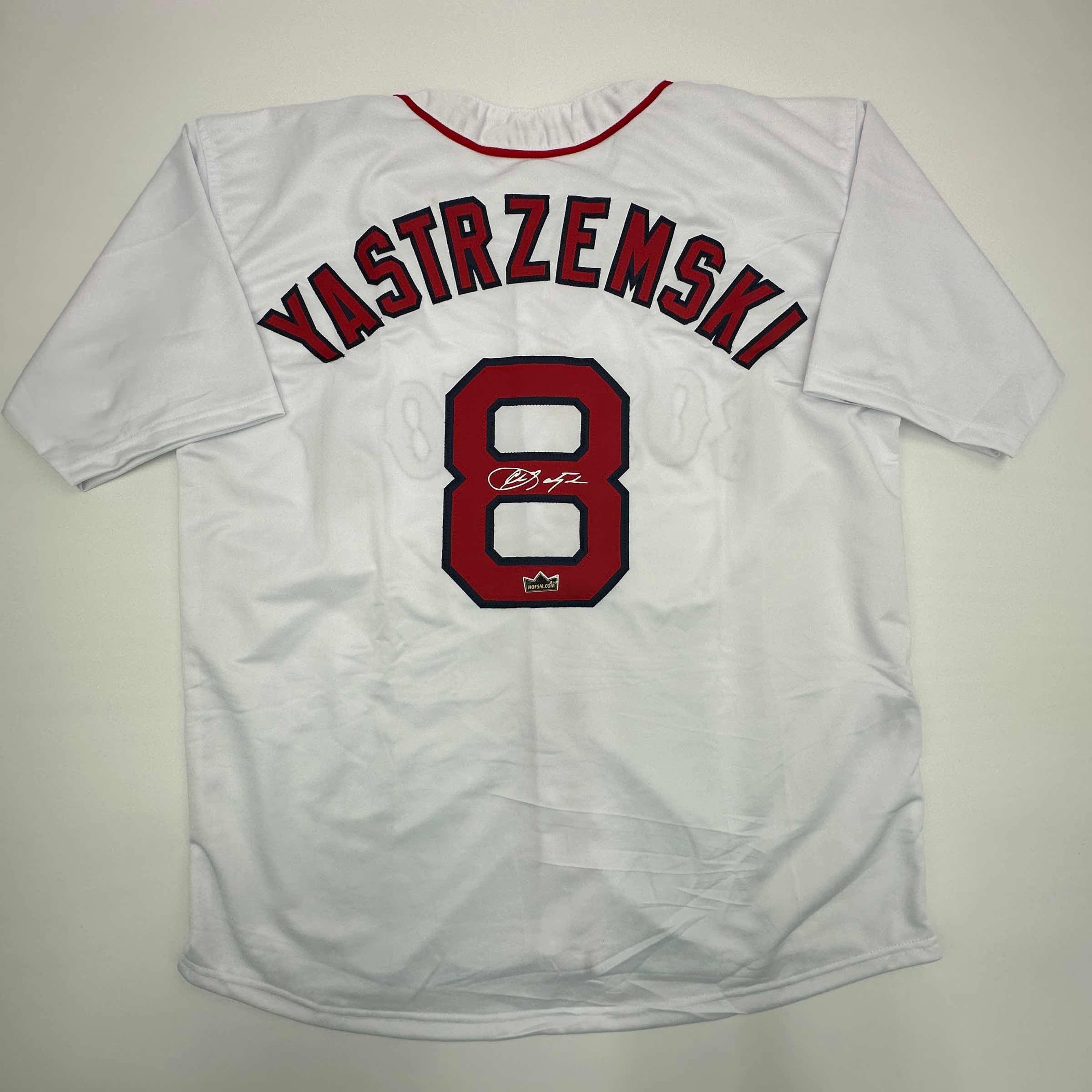 Facsimile Autographed Carl Yastrzemski Boston White Auto Jersey Size Men's XL