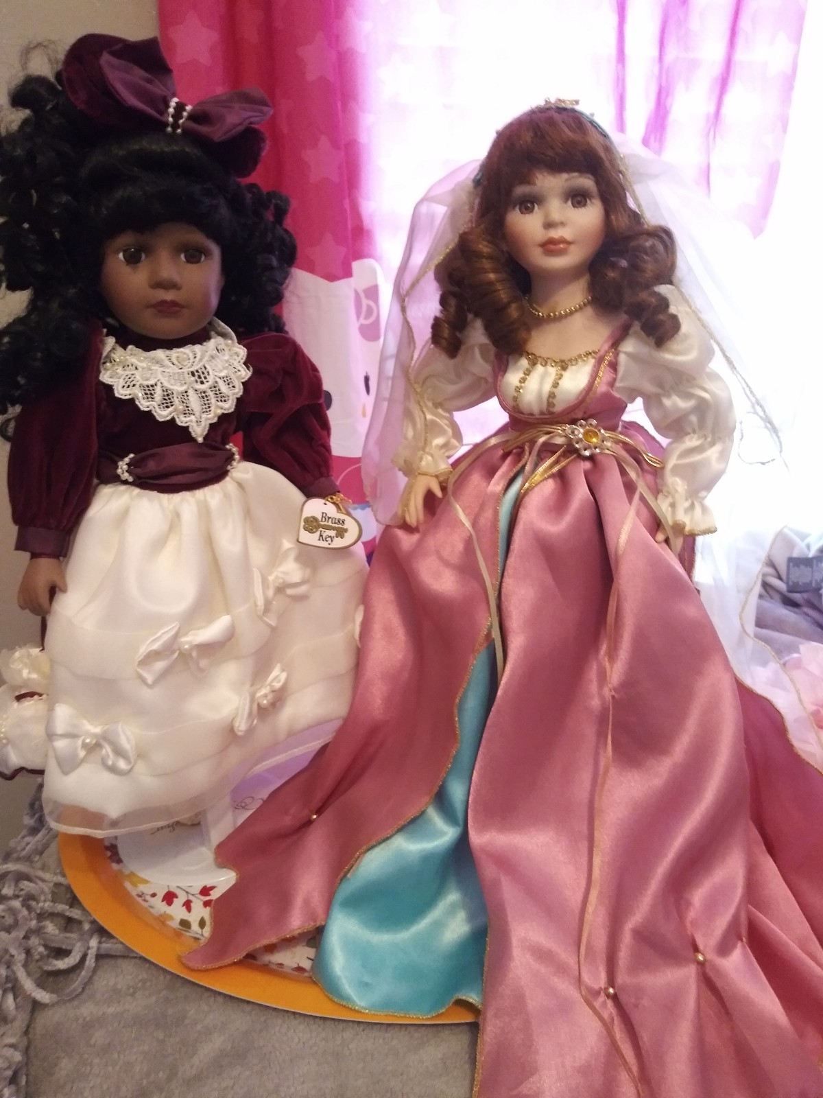 2 porcelain dolls