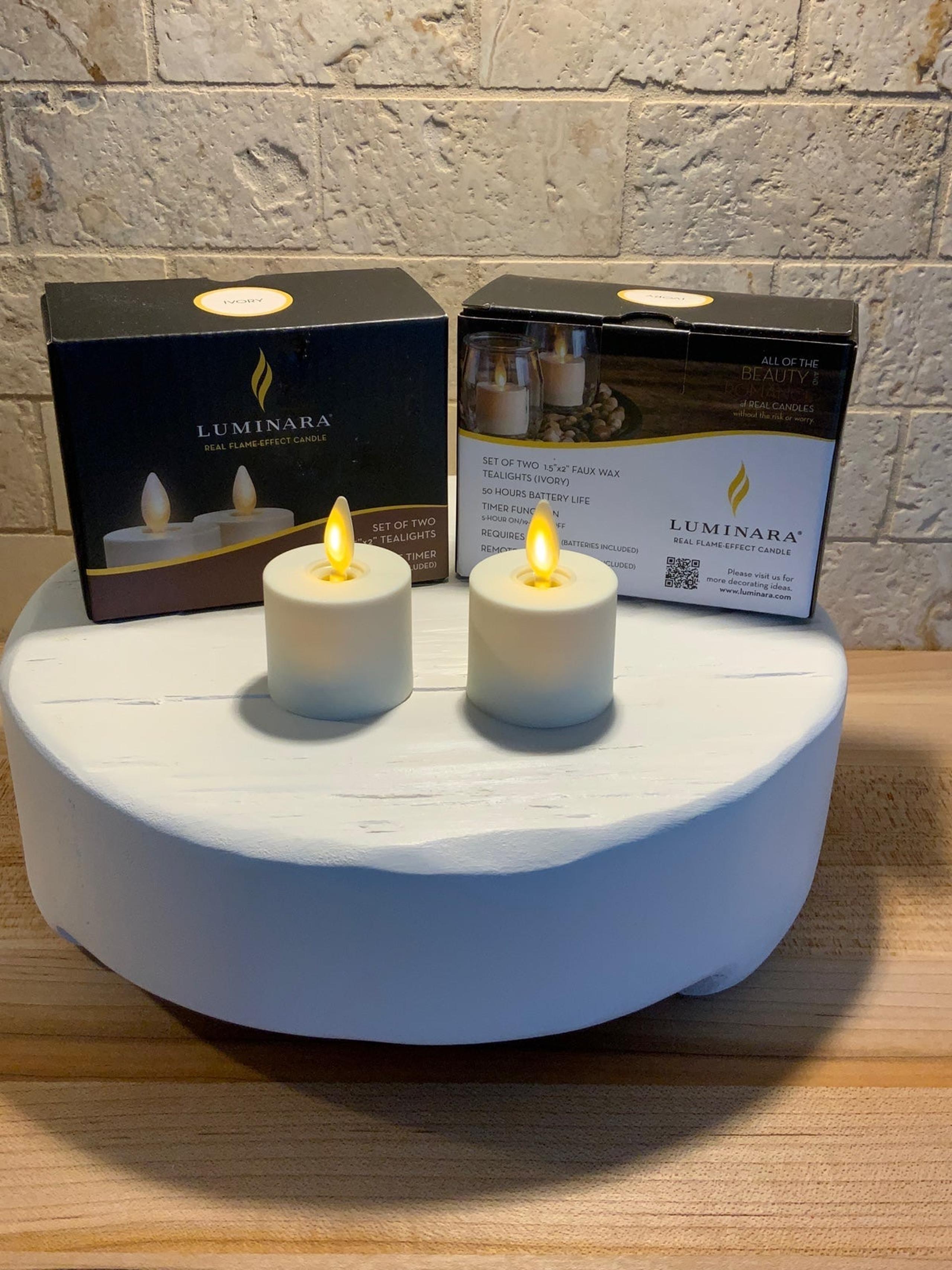Luminara 2 Sets of 2 Ivory Tea Lights TOTAL 4