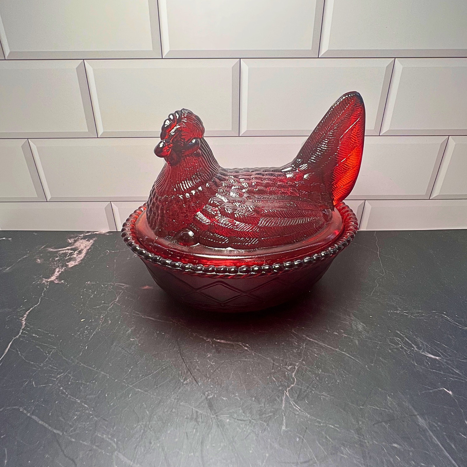 Red Amberina Hen on Nest *Glows*