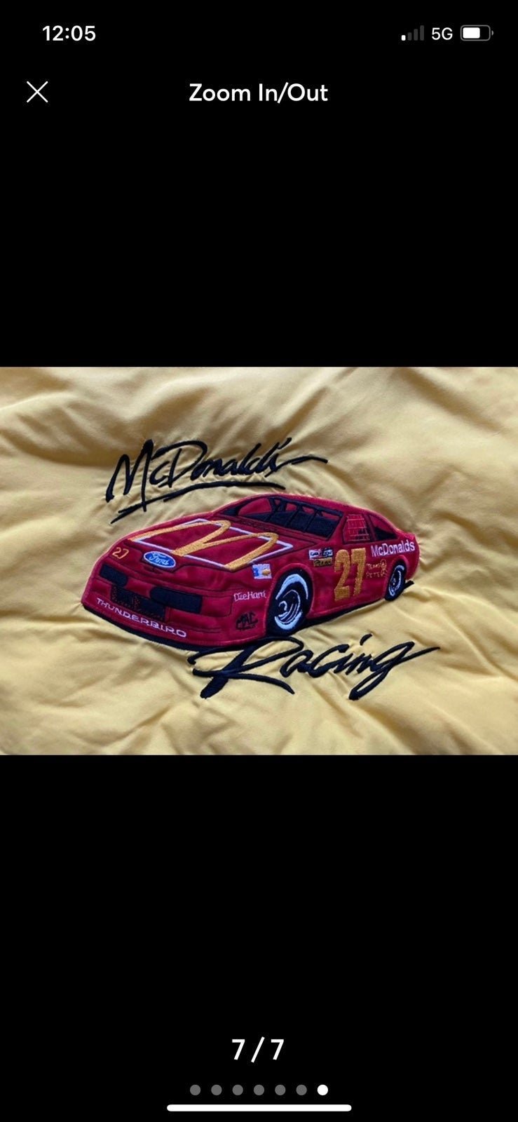 Vintage 1990 ’s Rusty Wallace McDonald’s racing jacket