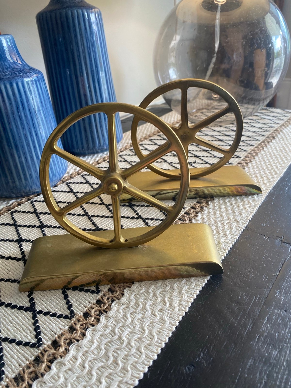 Virginia metal crafter wagon wheel bookends