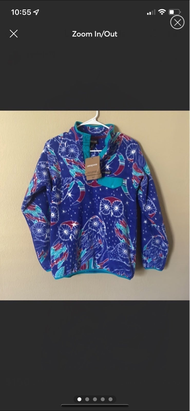 Patagonia Purple owl Synchilla Lightweight Snap-T Purple