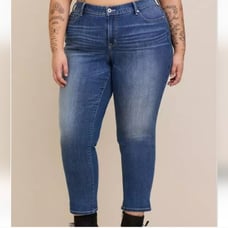 TORRID Boyfriend Straight Vintage Stretch Jeans Blue Size 14T