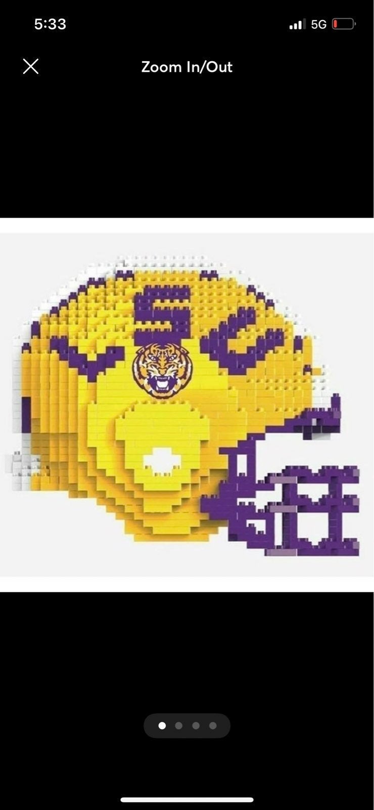 NCAA College Football Team Logo 3D Helmet Puzzle BRXLZ LSU Tigers PZNC3DHLMLSU1Z NCAA College Football Team Logo 3D Helmet Puzzle BRXLZ LSU Tigers PZNC3DHLMLSU1Z