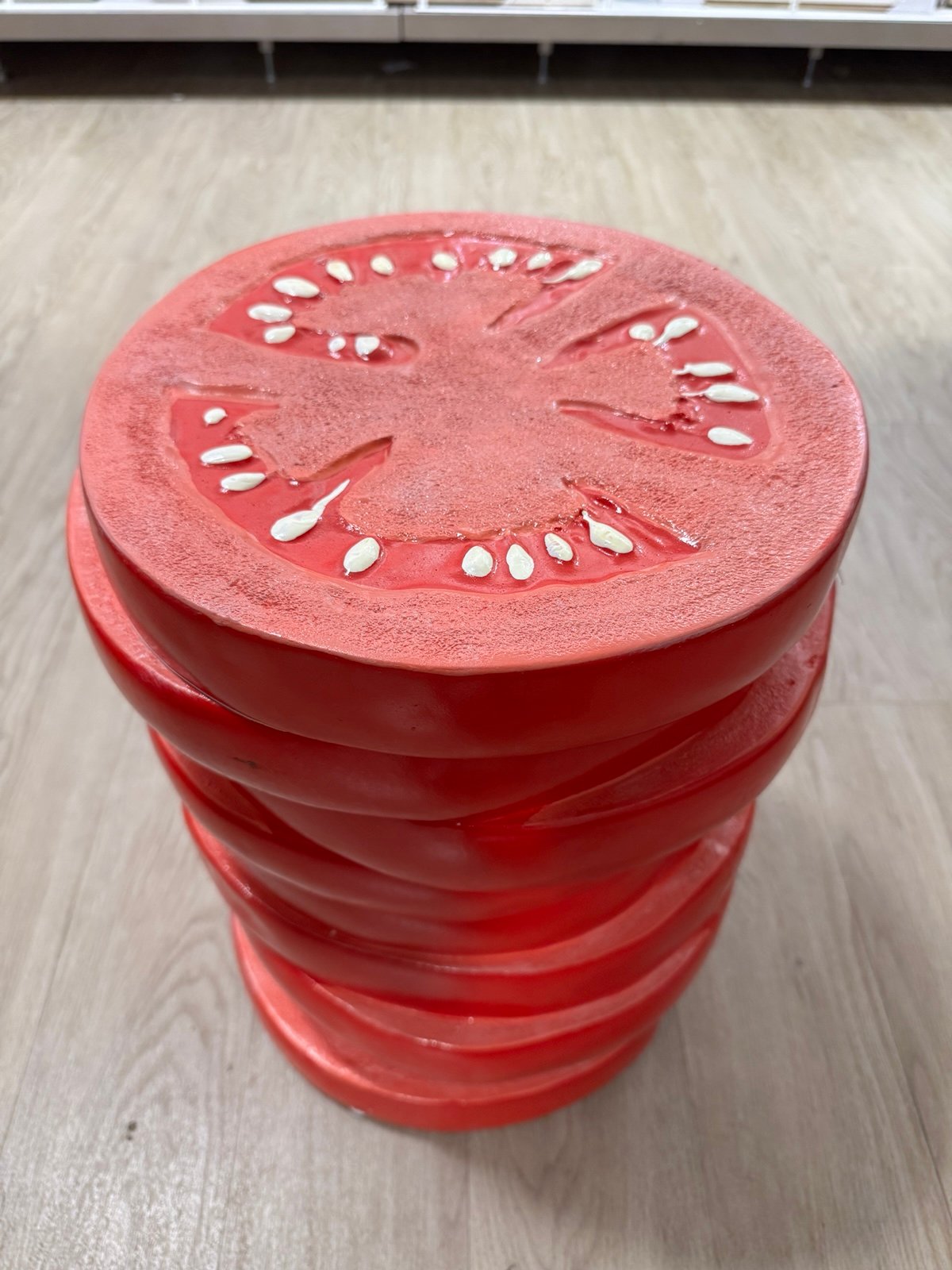 NEW IN-HAND SLICED TOMATO Stool Side Table TikTok HomeGoods Marshall’s TJMaxx