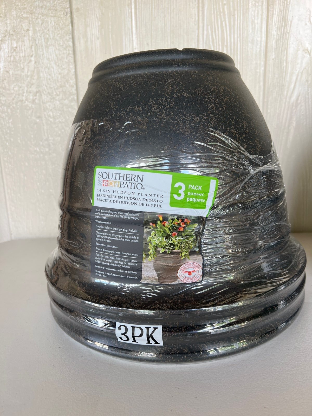 Southern Patio Flower Pots 3 Pack NEW