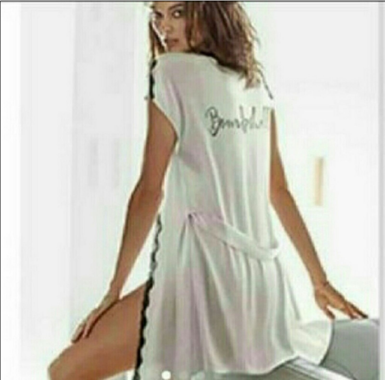 VS Bombshell Rhinestone Bling Satin Robe