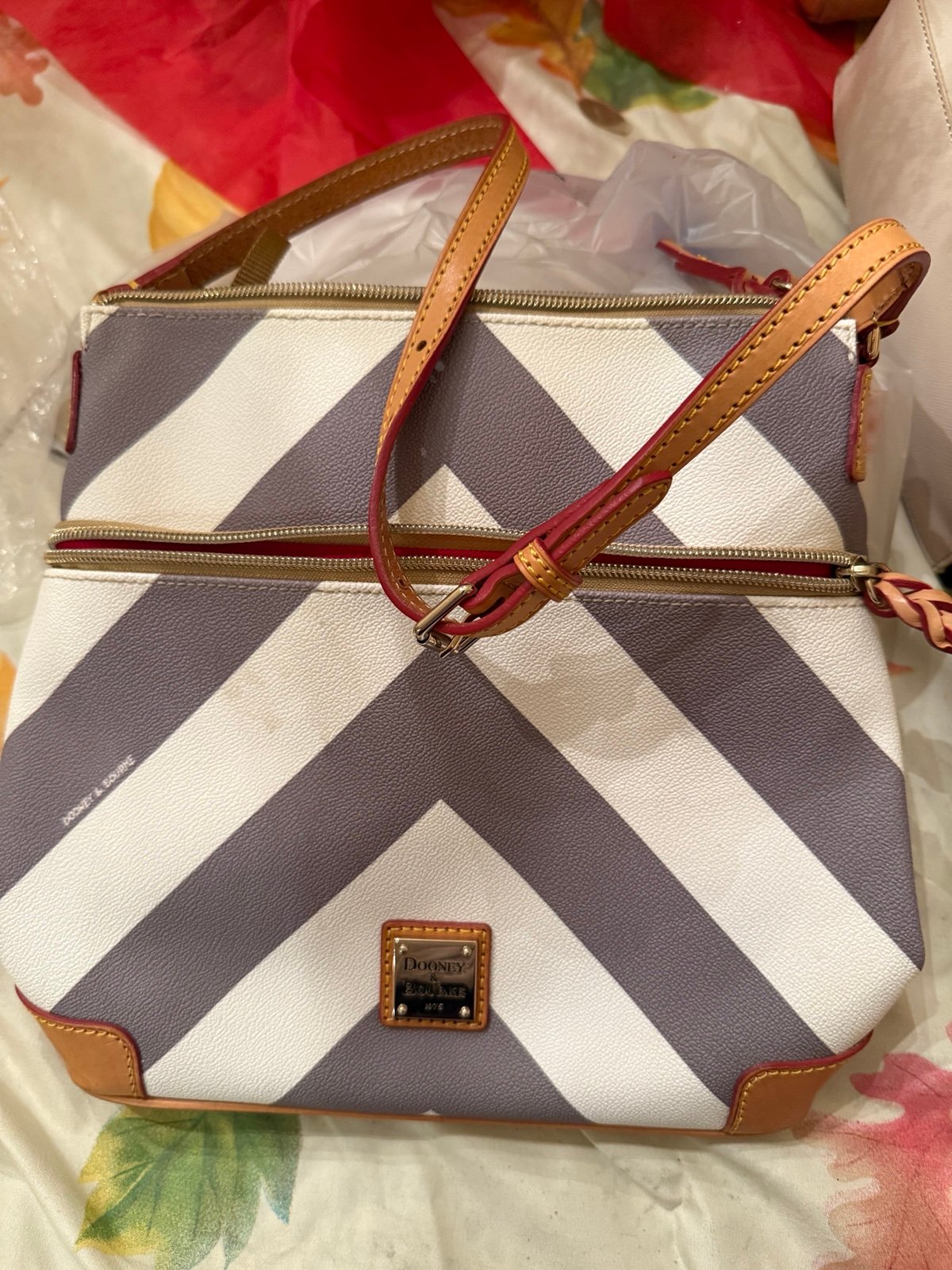 Dooney and Bourke Like New Purse Multi Stripe