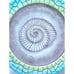 Tile Like Framed Design Seashell Acrylic Covered Round Coasters Set 4
