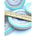 Tile Like Framed Design Seashell Acrylic Covered Round Coasters Set 4
