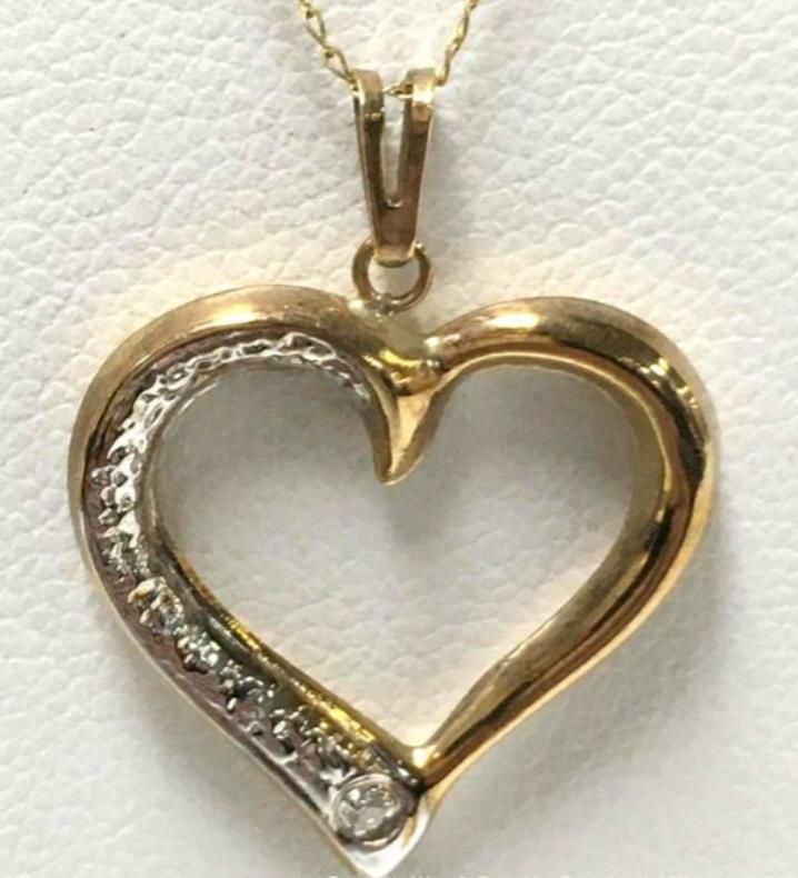 10K Gold Two Toned Heart
