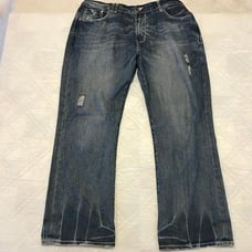Akoo Brand distressed wide leg blue jeans 42X33