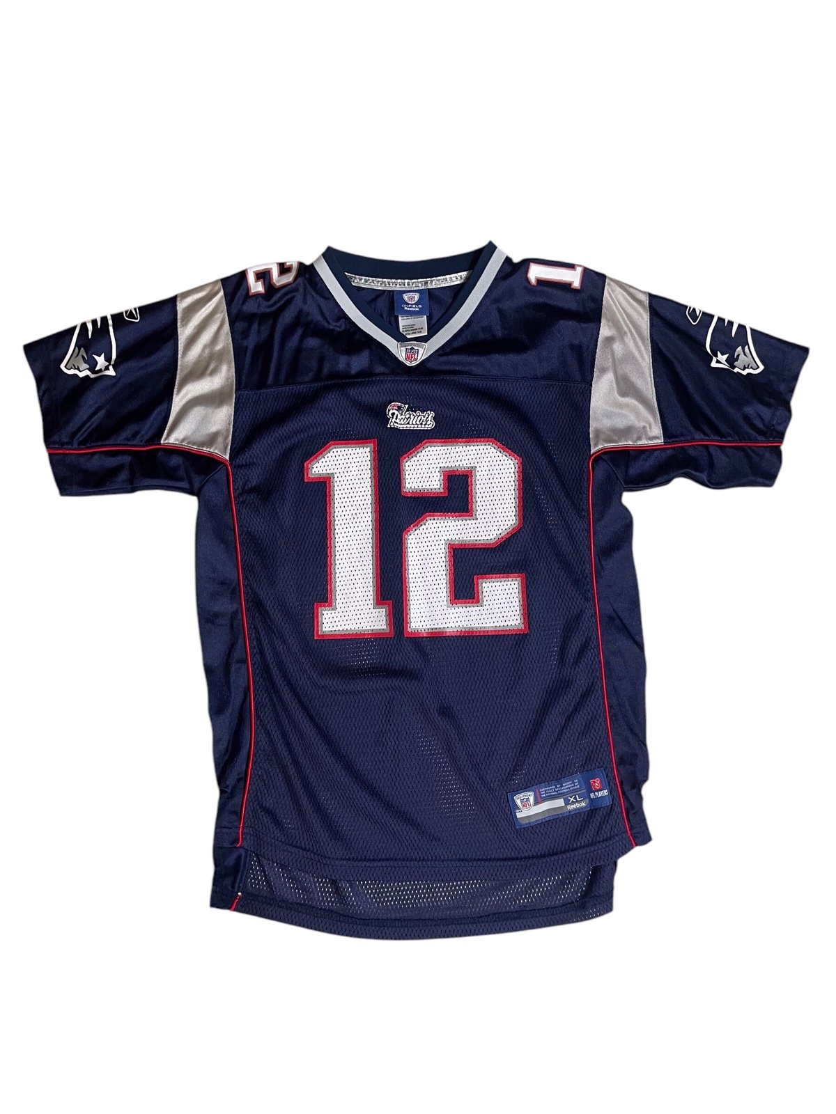 Tom Brady New England Patriots Jersey Size Youth XL Reebok Authentic On Field