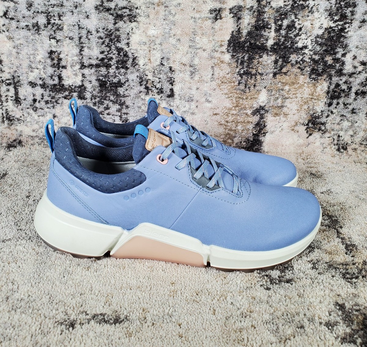 Ecco Women's Biom H4 Golf Shoes Gore-Tex Blue White Size 7/7.5 Extra Width