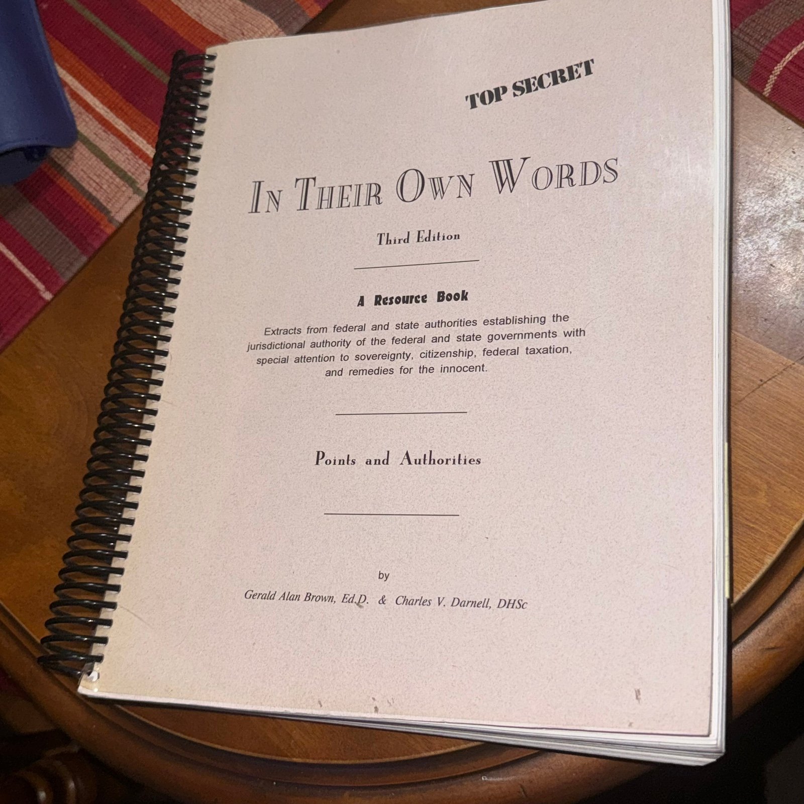IN THEIR OWN WORDS GEORGE ALAN BROWN