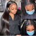 Lace Front Wigs Human Hair Straight 150% 4x4