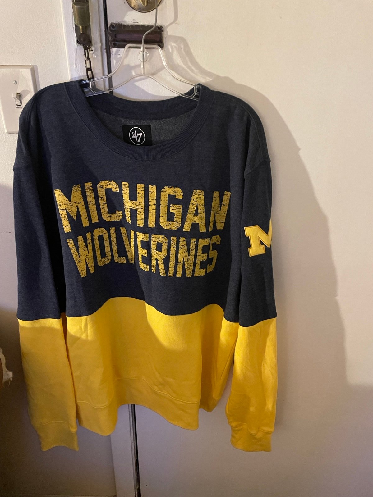 Michigan Wolverines 47 brand men’s NCAA crew sweatshirt 2XL
