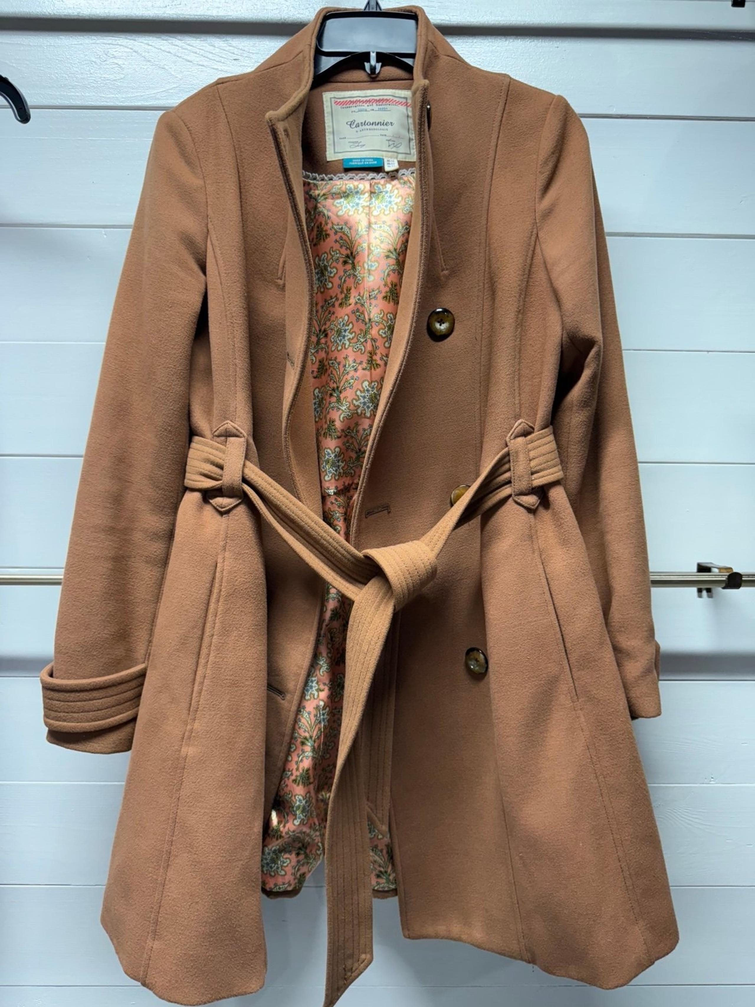 Anthropologie Tan pea Coat size women’s 2