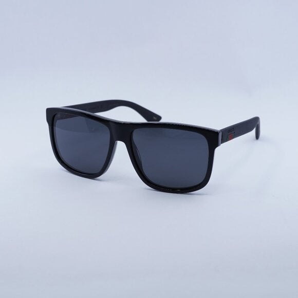 New Gucci GG0010S 001 Sunglasses - Black Frame, Grey Lenses