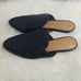 Big Buddha Black Faux Leather Braided Mule Flats