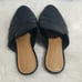 Big Buddha Black Faux Leather Braided Mule Flats