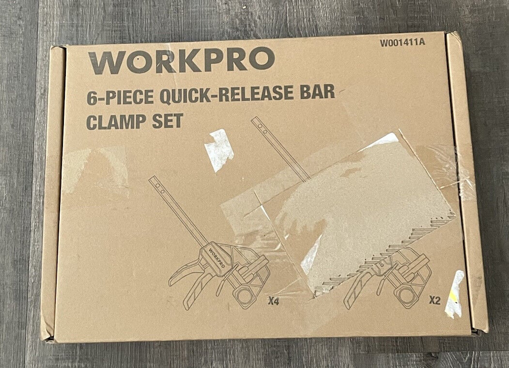 WORKPRO W001411AE 6-piece Quick Release Bar Clamp Set