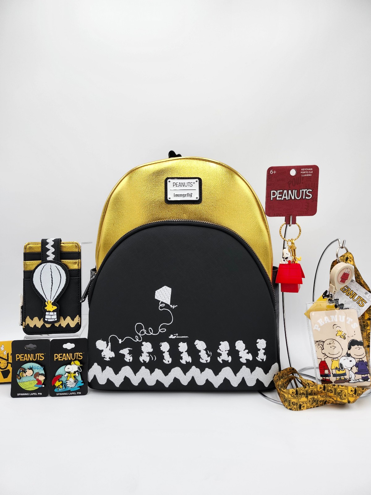 Loungefly Peanuts Charlie Brown 75 Years backpack bundle