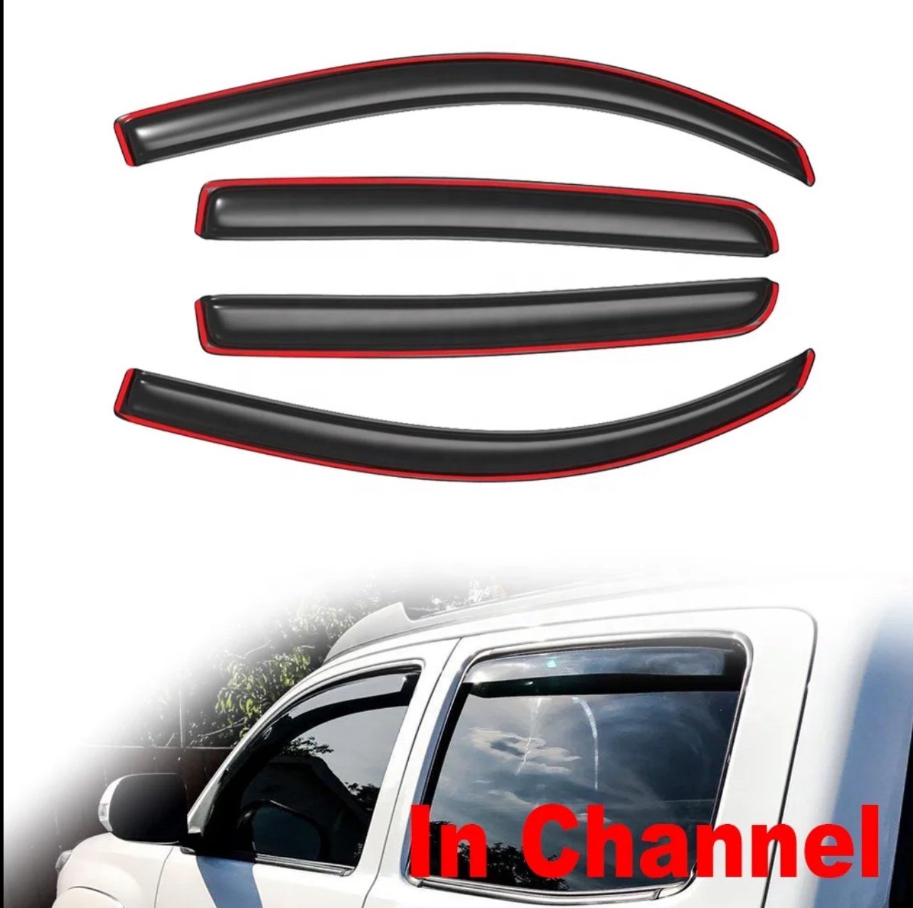 Window visors in channel