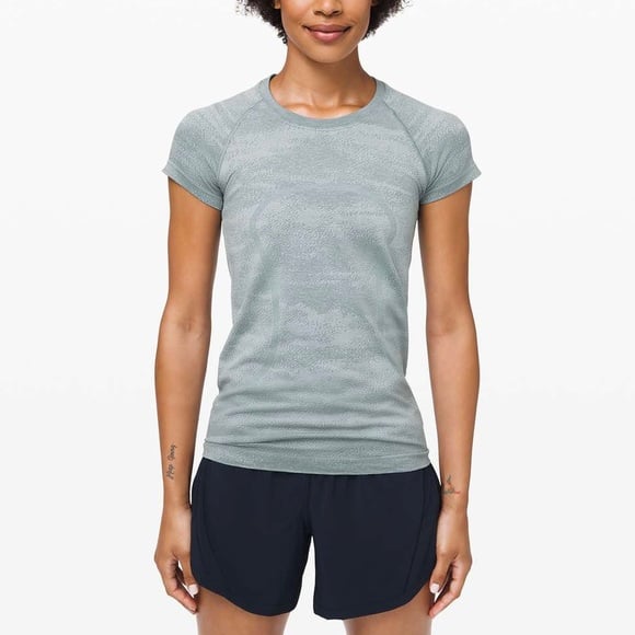 Lululemon Swiftly Speed Short Sleeve, Aqua Smoke