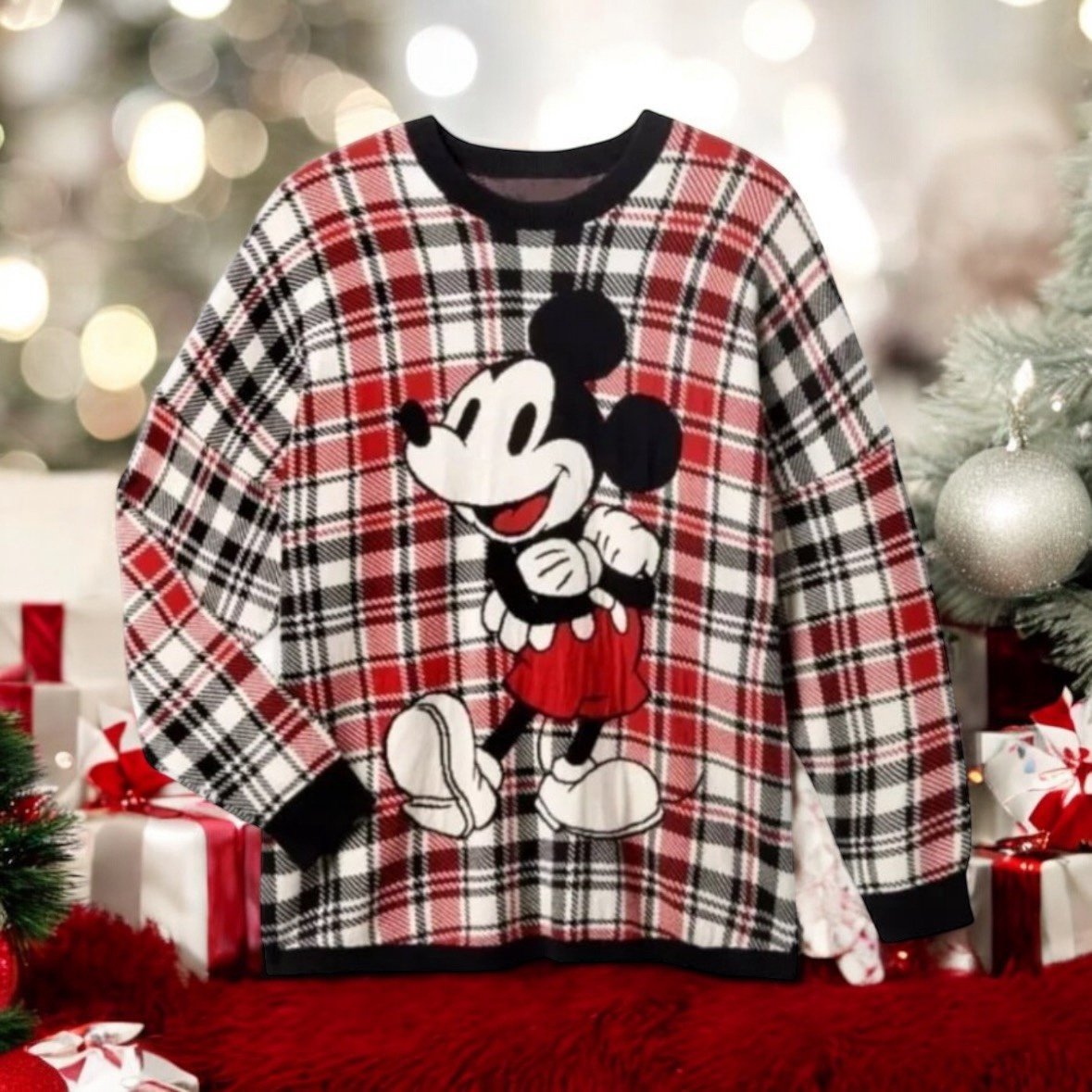 Disney Parks Mickey Mouse Vintage Christmas Collection Spirit Jersey
