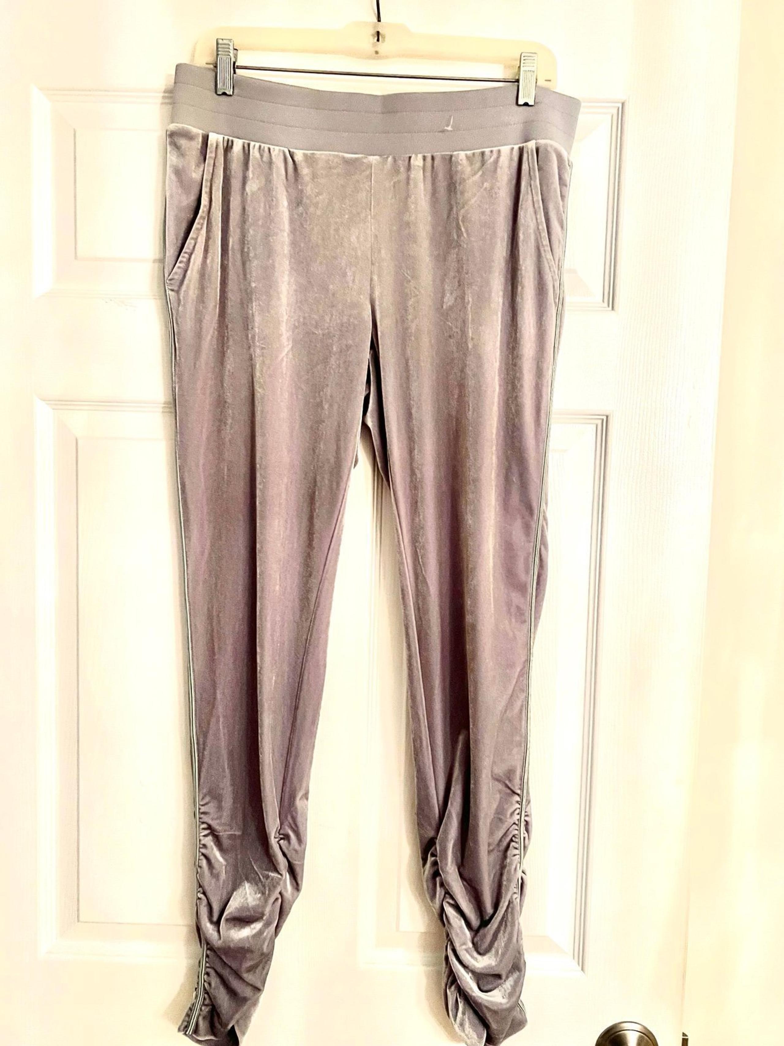 Juicy Couture track Joggers. Women's Sz Medium. Cinched Ankle. Stretch Velour.