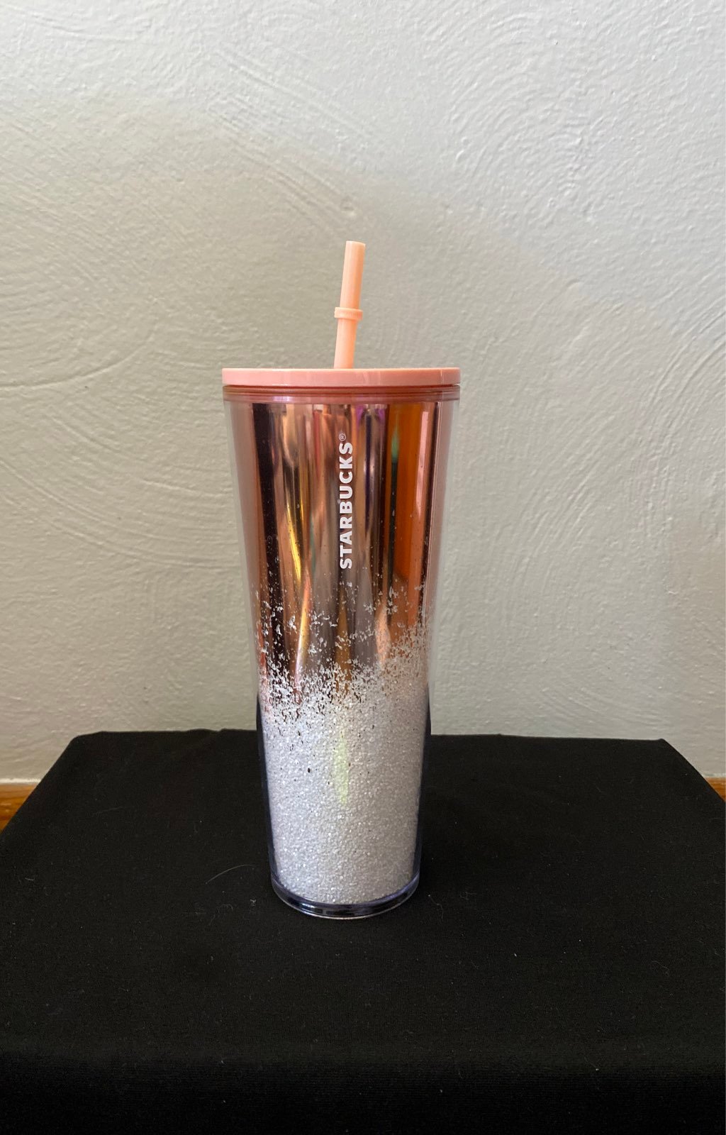 Starbucks Holiday Cascading Tumbler Mirror Glitter Rose Gold Cold Cup 2019