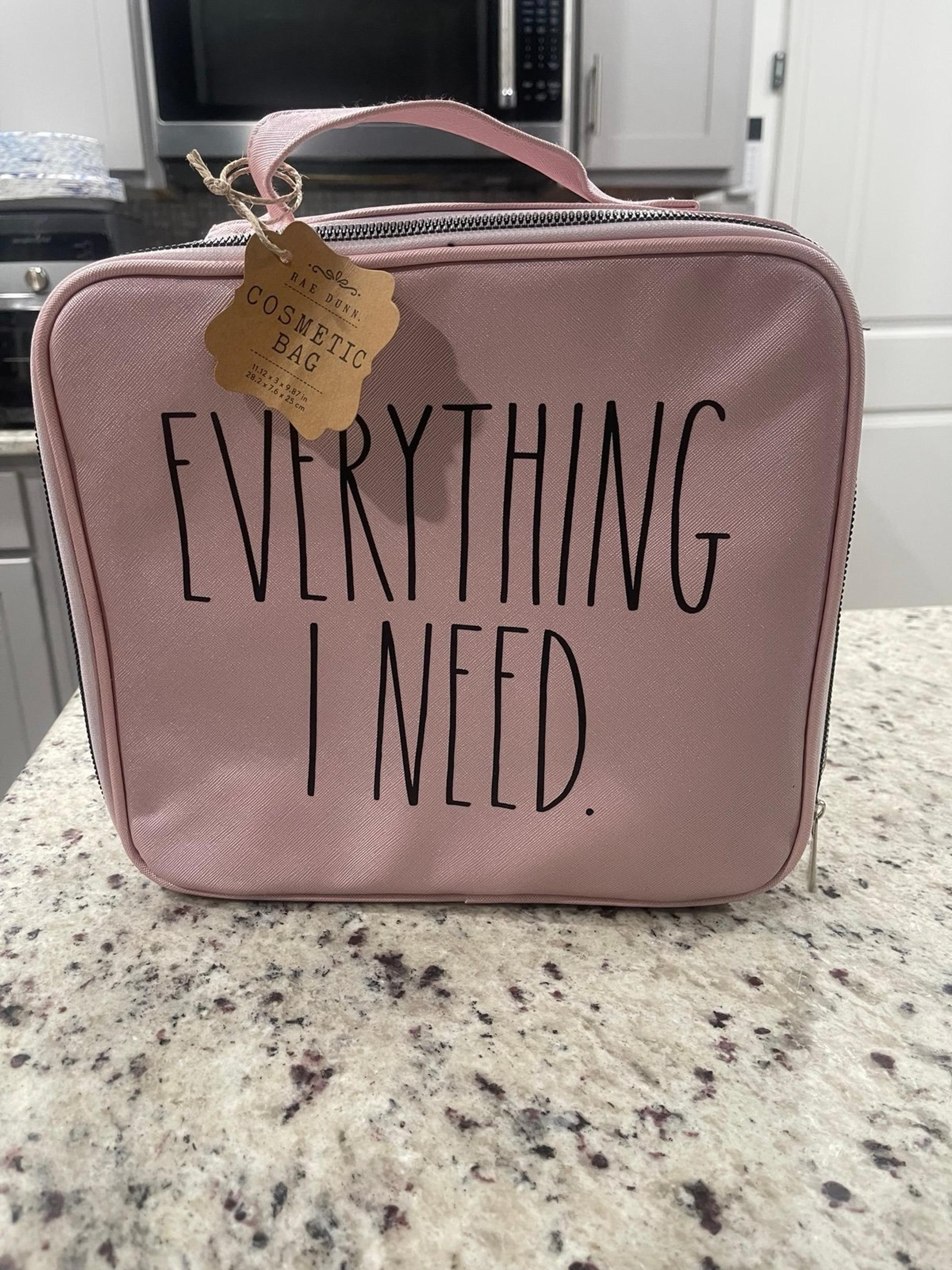 Rae Dunn EVERYTHING I NEED Cosmetic Bag. NWT