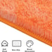 Luxury 6x9 Orange Furry Shag Area Rug-RN2S